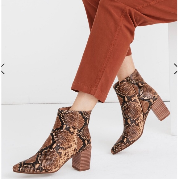 Madewell The Fiona Boot in Snake Embossed Leather - Picture 2 of 13